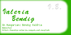valeria bendig business card